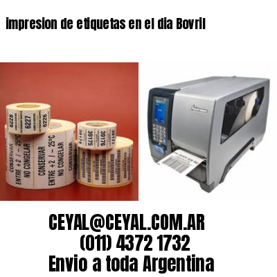 impresion de etiquetas en el dia Bovril