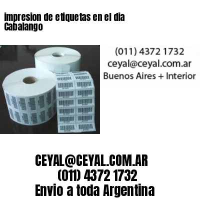 impresion de etiquetas en el dia Cabalango