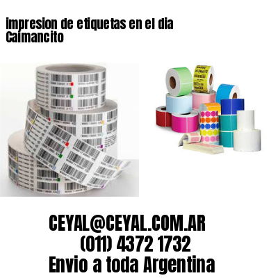 impresion de etiquetas en el dia Caimancito