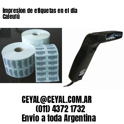 impresion de etiquetas en el dia Caleufú