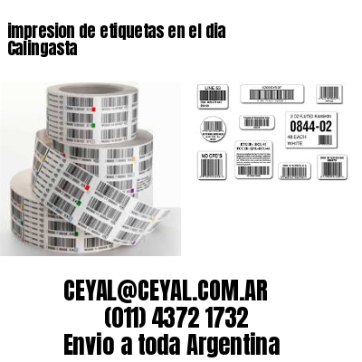impresion de etiquetas en el dia Calingasta
