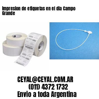 impresion de etiquetas en el dia Campo Grande