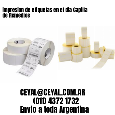 impresion de etiquetas en el dia Capilla de Remedios