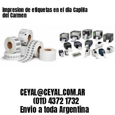 impresion de etiquetas en el dia Capilla del Carmen