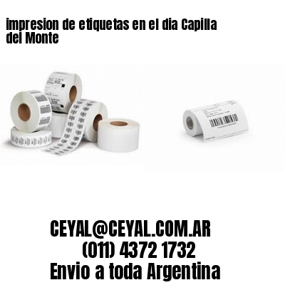 impresion de etiquetas en el dia Capilla del Monte