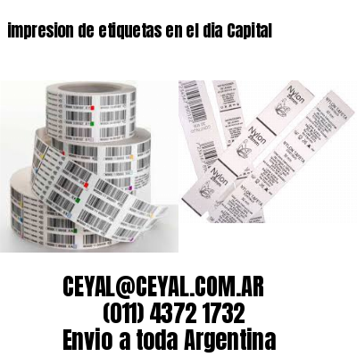 impresion de etiquetas en el dia Capital