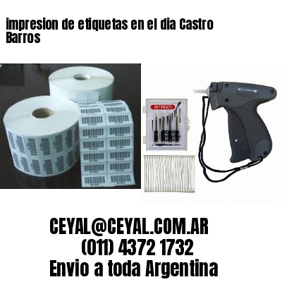 impresion de etiquetas en el dia Castro Barros