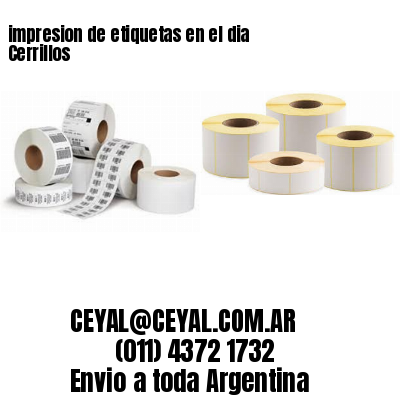 impresion de etiquetas en el dia Cerrillos