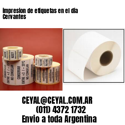 impresion de etiquetas en el dia Cervantes
