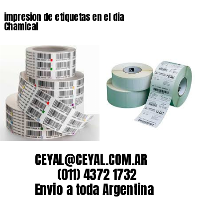 impresion de etiquetas en el dia Chamical