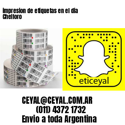 impresion de etiquetas en el dia Chelforo