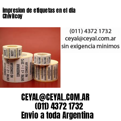 impresion de etiquetas en el dia Chivilcoy