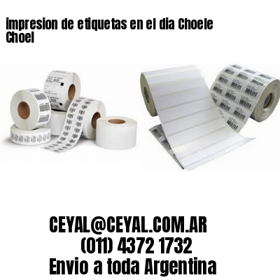impresion de etiquetas en el dia Choele Choel
