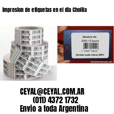 impresion de etiquetas en el dia Cholila