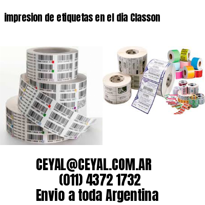 impresion de etiquetas en el dia Classon