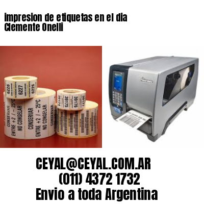 impresion de etiquetas en el dia Clemente Onelli