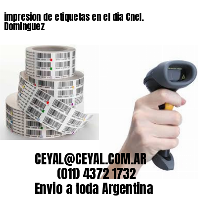 impresion de etiquetas en el dia Cnel. Dominguez