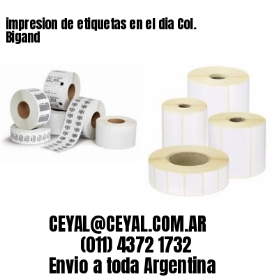 impresion de etiquetas en el dia Col. Bigand