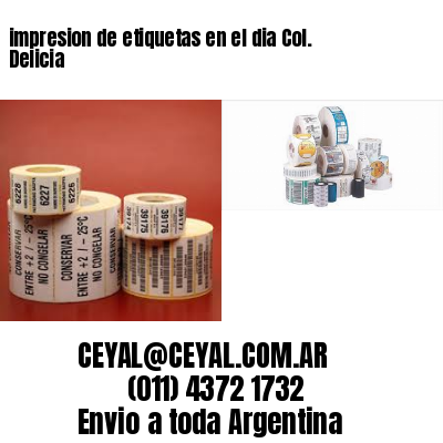 impresion de etiquetas en el dia Col. Delicia