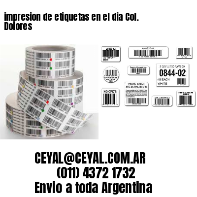 impresion de etiquetas en el dia Col. Dolores