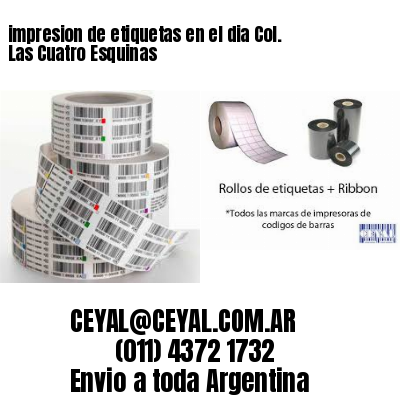 impresion de etiquetas en el dia Col. Las Cuatro Esquinas