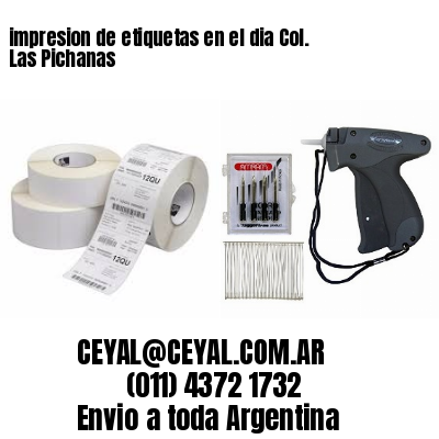 impresion de etiquetas en el dia Col. Las Pichanas