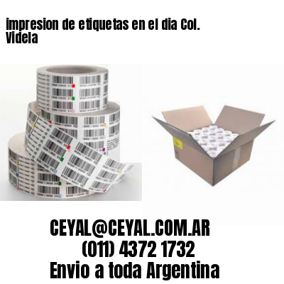 impresion de etiquetas en el dia Col. Videla