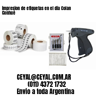 impresion de etiquetas en el dia Colan Conhué
