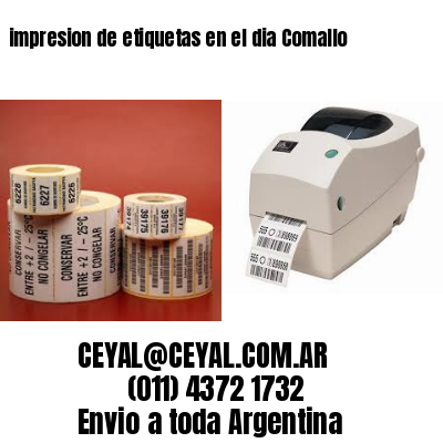 impresion de etiquetas en el dia Comallo