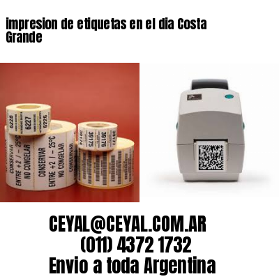 impresion de etiquetas en el dia Costa Grande