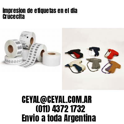 impresion de etiquetas en el dia Crucecita