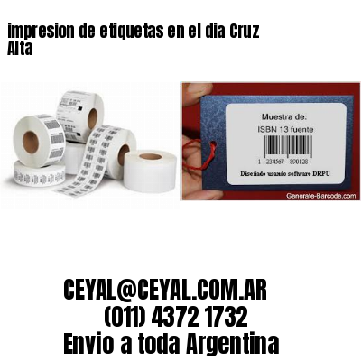impresion de etiquetas en el dia Cruz Alta