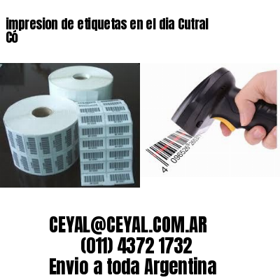 impresion de etiquetas en el dia Cutral Có
