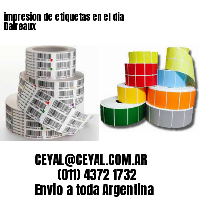 impresion de etiquetas en el dia Daireaux