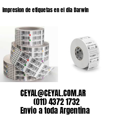 impresion de etiquetas en el dia Darwin