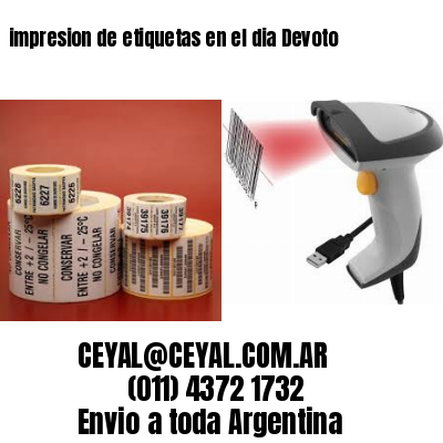 impresion de etiquetas en el dia Devoto
