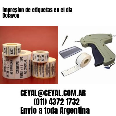 impresion de etiquetas en el dia Dolavón