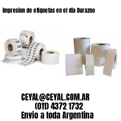 impresion de etiquetas en el dia Durazno