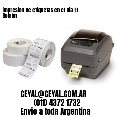 impresion de etiquetas en el dia El Bolsón