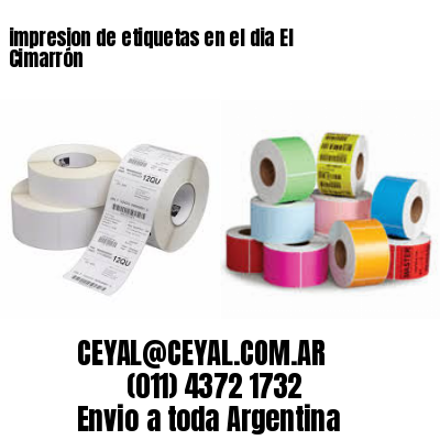 impresion de etiquetas en el dia El Cimarrón