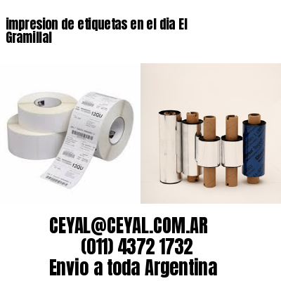 impresion de etiquetas en el dia El Gramillal