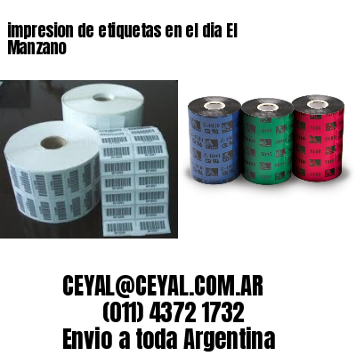 impresion de etiquetas en el dia El Manzano