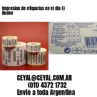 impresion de etiquetas en el dia El Rodeo