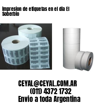 impresion de etiquetas en el dia El Soberbio