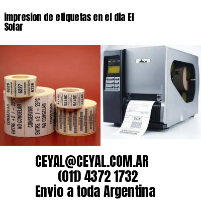impresion de etiquetas en el dia El Solar