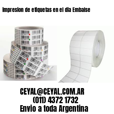 impresion de etiquetas en el dia Embalse