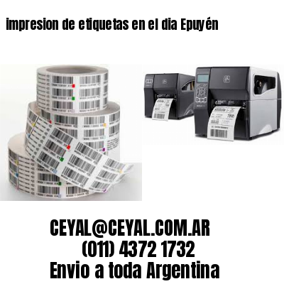impresion de etiquetas en el dia Epuyén