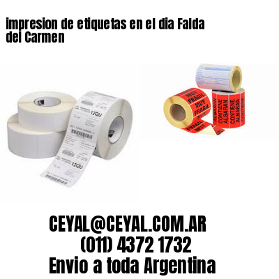 impresion de etiquetas en el dia Falda del Carmen