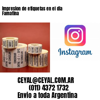 impresion de etiquetas en el dia Famatina