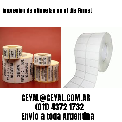 impresion de etiquetas en el dia Firmat